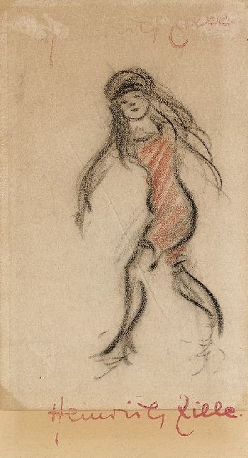 Girl in Swimsuit by Heinrich Zille
